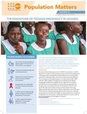 The magnitude of teenage pregnancy in Uganda