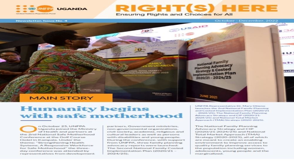The UNFPA Uganda Quarterly Newsletter, Issue No 4 (October- December 2022)