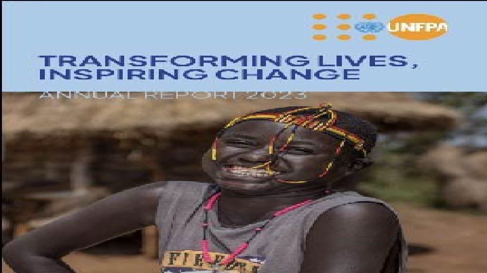 Girl smiling on cover of UNFPA Annual Report 2023
