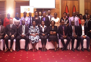 Permanent Secretaries of the Inter-Ministerial Committee to End Child Marriage and Reduce Teenage Pregnancy pose for a photo.