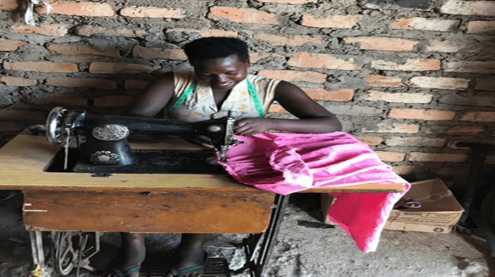 At the Empowerment and Livelihood for Adolescent (ELA) club, Kyosimire acquired tailoring skills. Photo Credit: BRAC Uganda