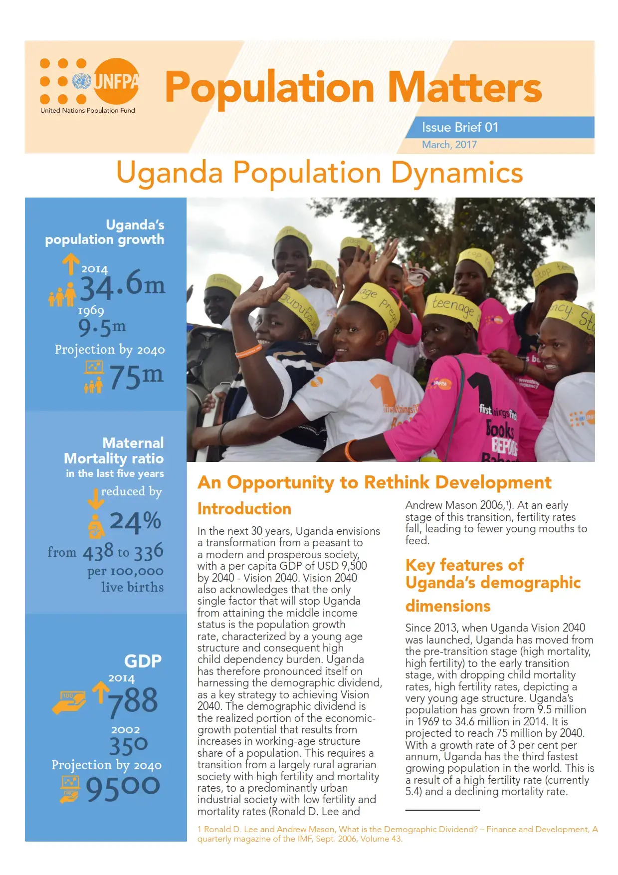 Uganda Population Dynamics: An Opportunity to Rethink Development