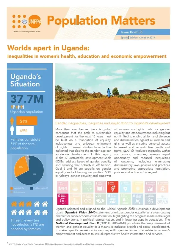 Worlds apart in Uganda: Inequalities in women’s health, education and economic empowerment