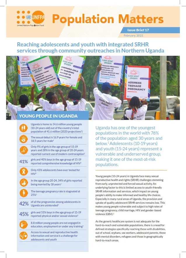 Reaching adolescents and youth with integrated SRHR services through community outreaches in Northern Uganda