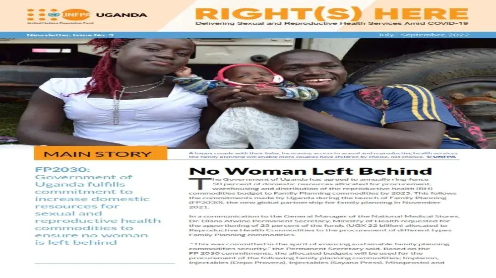 Right(s) Here: UNFPA Uganda Quarterly Newsletter Issue No 3, July - September 2022